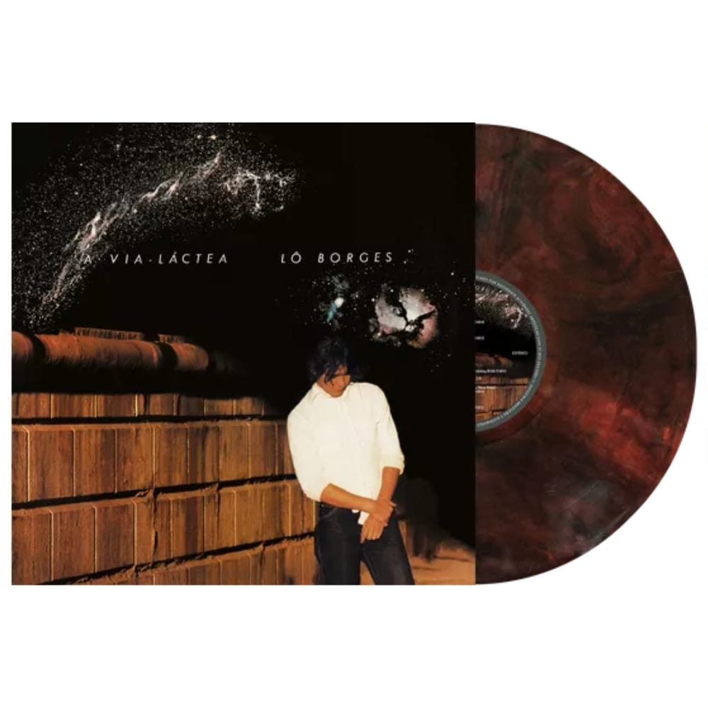 capa+disco Lô Borges - A Via-Láctea (Disco Vermelho Marmorizado) - Imagem 1
