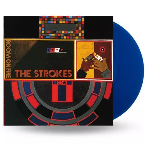 capa + disco The Strokes - Room on Fire (Blue Vinyl) - Imagem 1