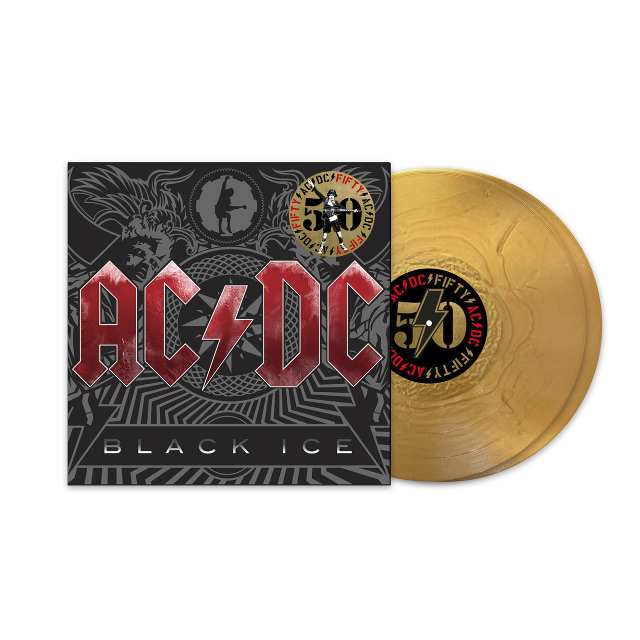 Capa AC/DC – Black Ice (Gold Metallic - LP Duplo) - Imagem 1