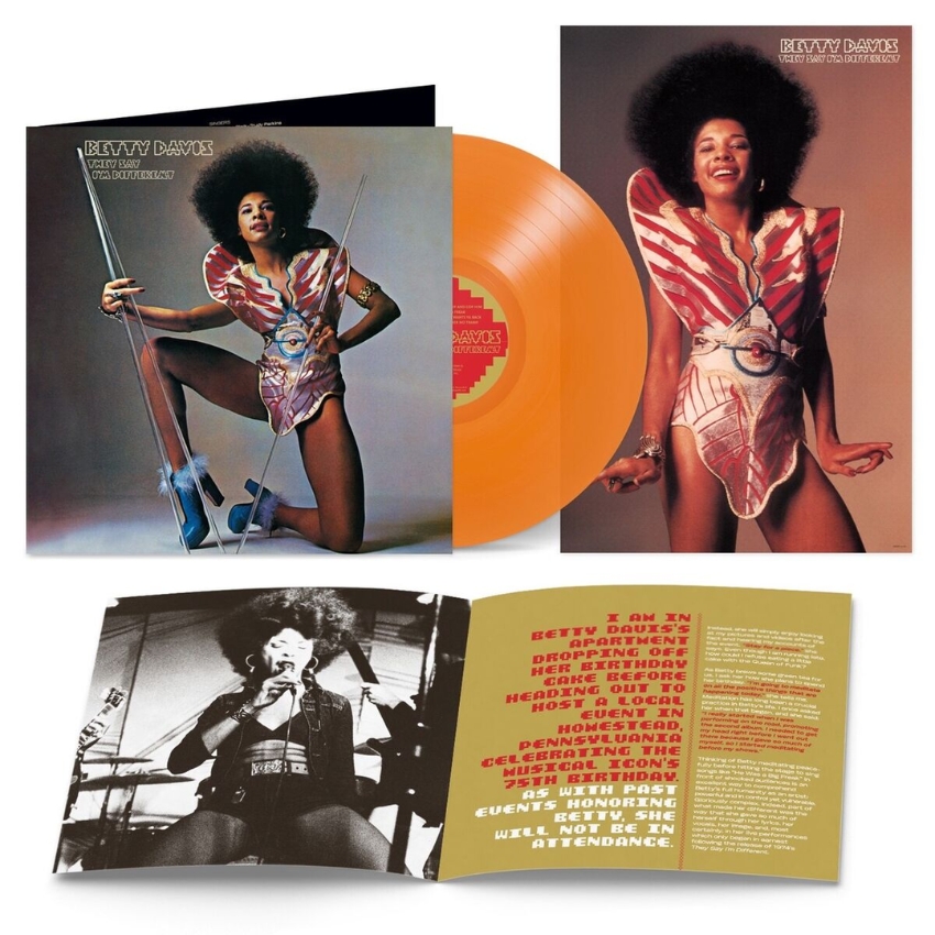 Capa e Disco Betty Davis – They Say I'm Different (Orange Translucent Vinyl) - Imagem 1
