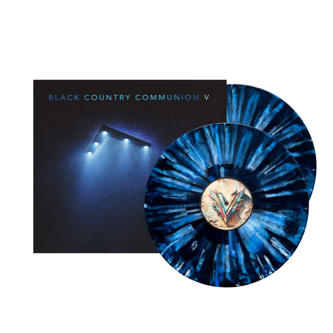 Design sem nome (38) Black Country Communion – V (Cosmic Blue Marble Splatter Double Vinyl - Capa Danificada) - Imagem 1