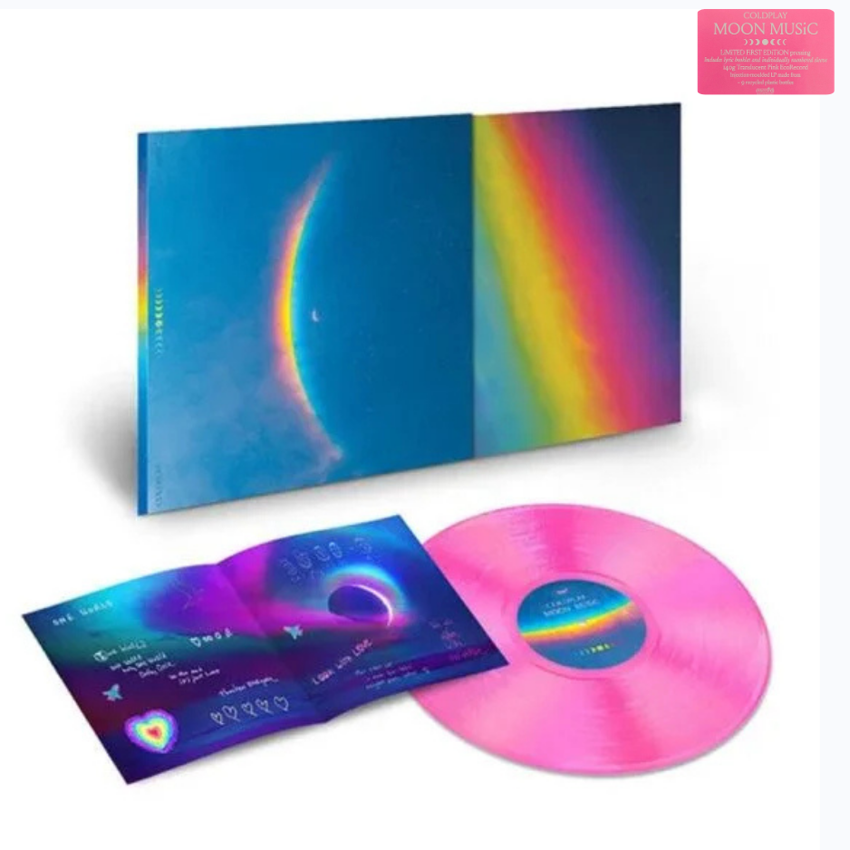 4251896110328 (340 x 340 px) (300 x 300 px) (6) Coldplay – Moon Music (Pink Translucent Pink EcoRecord Vinyl) - Imagem 1