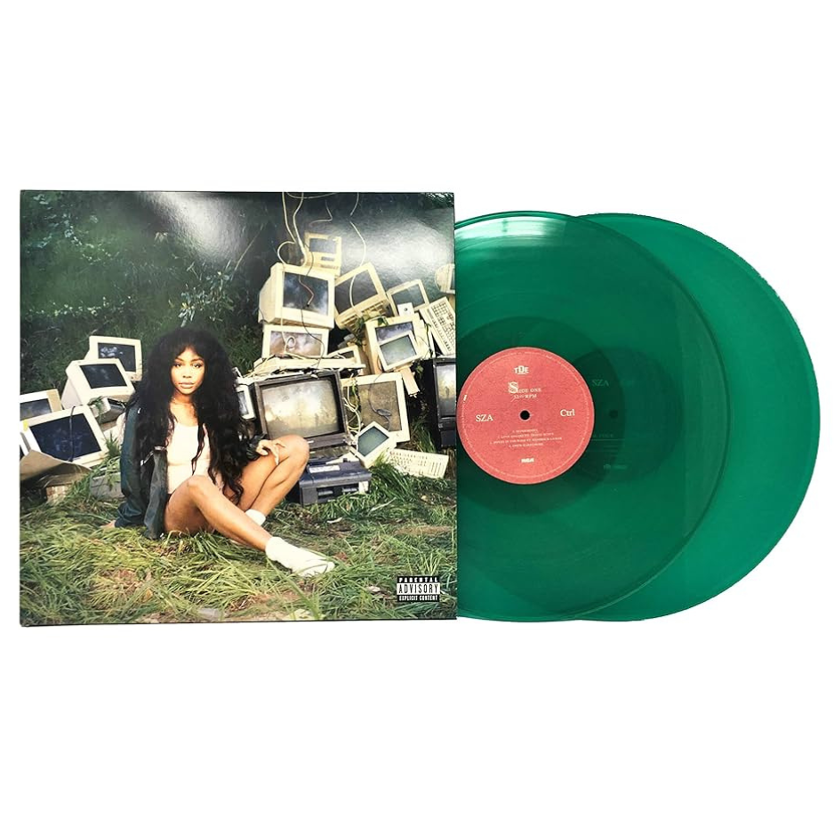 capa + discos SZA – Ctrl (2LP on Translucent Green Vinyl) - Imagem 1